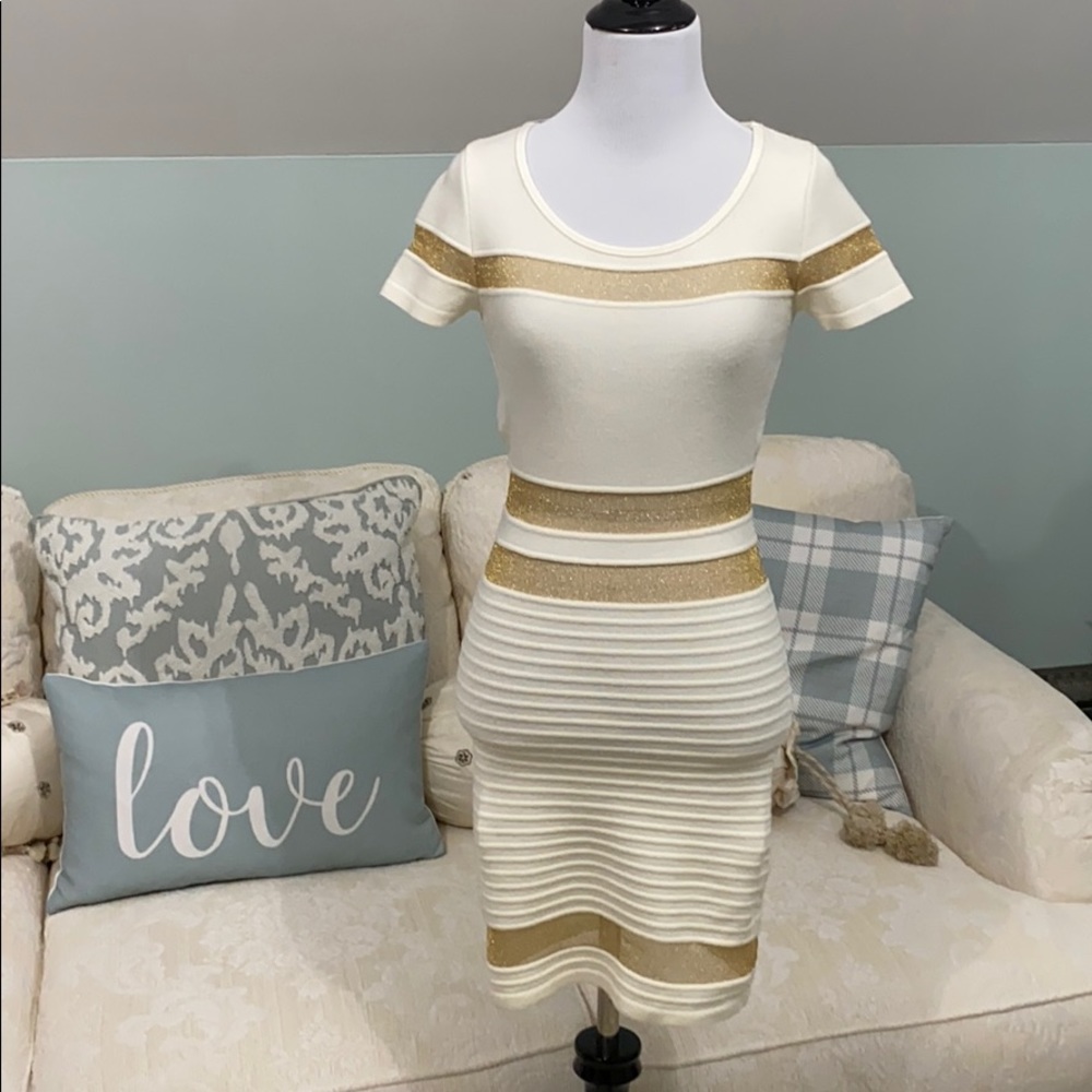 Hera USA White & Gold Dress